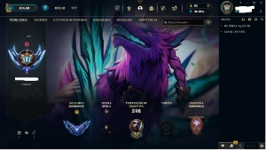 Conta lol diamantes IV full champs, 466 skins diversos raros - League of Legends