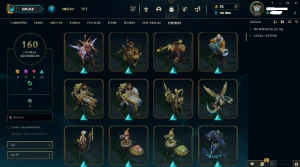 Conta lol diamantes IV full champs, 466 skins diversos raros - League of Legends