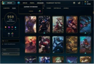 CONTA PLATINA 259 SKINS, INCLUINDO 2 LENDÁRIAS, SONA E MF. - League of Legends LOL