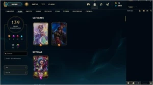 CONTA LOL COM 139 SKINS + 126 EMOTES + PASSE TFT - League of Legends