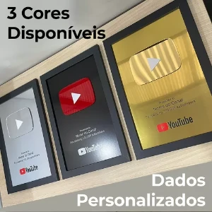 Placa Inscritos Youtube - Redes Sociais