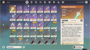 CONTA GENSHIN AR 46 Raiden e Arataki | Muitos Itens, Armas. - Genshin Impact