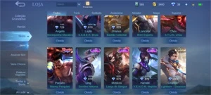 Conta mobile legends épico 2 com 89 personagens e 142 skins