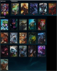 Conta LOL antiga, com algumas skins - League of Legends