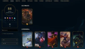 Conta League of Legends Full Acesso - 139 Champs e 88 Skins LOL