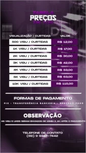 Tabelas de Preços - Outros