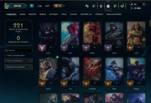 Ouro 1 com 130 Champs e 48 Skins +6 Vitoriosas - League of Legends LOL