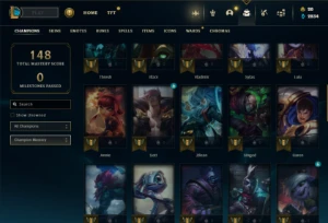Unranked com 55 Champs e 12 Skins - League of Legends LOL
