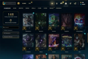 Unranked com 55 Champs e 12 Skins - League of Legends LOL