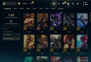 Unranked com 55 Champs e 12 Skins - League of Legends LOL