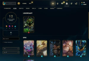 Unranked com 55 Champs e 12 Skins - League of Legends LOL