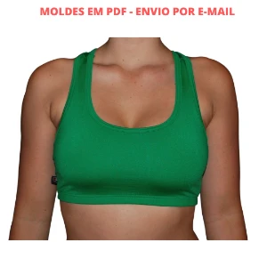 Kit de Moldes PDF Sutiã Meia Taça Bojo Senhoras eTop Costa - Others