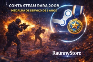 CONTA STEAM - MEDALHA SERVIÇO CRIADA HÁ 18 ANOS! DESDE 2008!