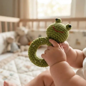 Chocalho Sapinho Amigurumi - Artesanato e Personalizados