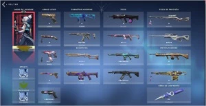 Conta Valorant nvl 134 com skins e passe Rank Radiante