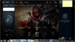 conta league, 12 champs, Zed, Viktor, Darius, Kog, Ahri - League of Legends LOL