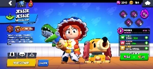 Conta de Brawl Stars com o Leon Lobo Branco