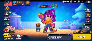 Conta de Brawl Stars com o Leon Lobo Branco