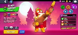 Conta de Brawl Stars com o Leon Lobo Branco