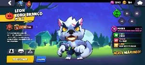 Conta de Brawl Stars com o Leon Lobo Branco