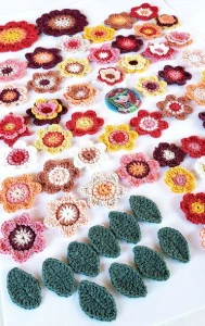 Kit São João Flores de Crochê para Aplique - Artesanato e Personalizados