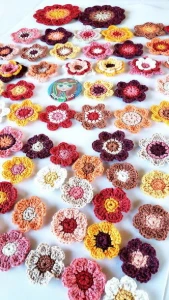 Kit São João Flores de Crochê para Aplique - Artesanato e Personalizados