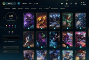 Conta ouro 3 com 48 skins e 57 champs - League of Legends LOL