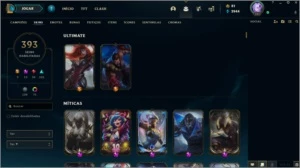 Conta Season4, 393 Skins, Várias skins raras, lvl 323 - League of Legends LOL