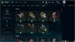 Conta Season4, 393 Skins, Várias skins raras, lvl 323 - League of Legends LOL