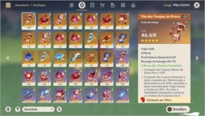 Genshin Impact 5 x 5 estrelas 35 dias de bençao AR 41