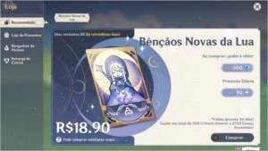 Genshin Impact 5 x 5 estrelas 35 dias de bençao AR 41