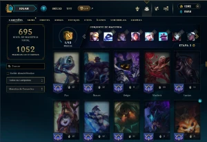 Esmeralda 4 com TODOS os champs e 260 Skins + 13 Vitoriosas - League of Legends LOL