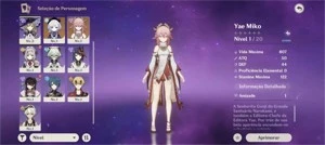 ✨ GENSHIN IMPACT CONTA COM YAE MIKO+QIQI 5⭐ AR10 ✨