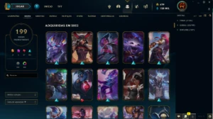 conta platina 4 c/ 199skins habilitadas - League of Legends LOL