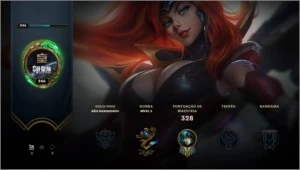 Conta League of Legends LoL Unranked 104 skins 1760 RP 53 PP