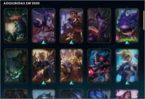 Conta League of Legends LoL Unranked 104 skins 1760 RP 53 PP