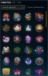 Conta League of Legends LoL Unranked 104 skins 1760 RP 53 PP