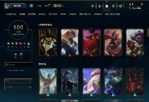 Ferro 2 com 150 Champs e 100 Skins ( Mais de 15 Jogos ) - League of Legends LOL
