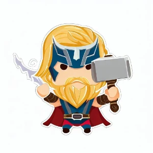 Arquivo de corte topo de bolo Thor Cute e Martelo - Serviços Digitais