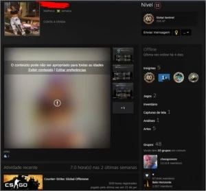Vendo conta de CSGO- prime ativo, medalha 2020 verde e mais. - Counter Strike