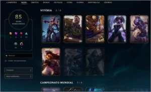Conta de lol com Rammus rei e as vitoriosas desde a Elise - League of Legends