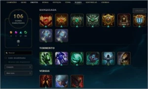 Conta de lol com Rammus rei e as vitoriosas desde a Elise - League of Legends