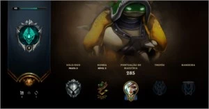 Conta de lol com Rammus rei e as vitoriosas desde a Elise - League of Legends