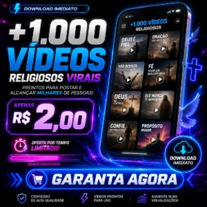 ✨ Pack 1.000+ Vídeos Verticais Nicho Religioso