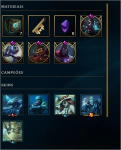Conta borda Ouro - League of Legends LOL