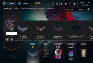 Bronze 3 com TODOS os champs e 303 Skins ( Nivel 490 ) - League of Legends LOL