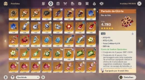 Conta Genshin Ar 58 11 Personagens 5* e 7 Armas - Genshin Impact