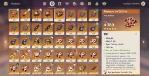 Conta Genshin Ar 58 11 Personagens 5* e 7 Armas - Genshin Impact