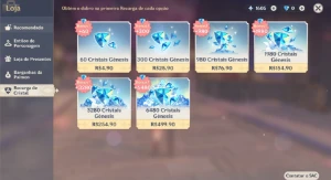 Conta Genshin Ar 58 11 Personagens 5* e 7 Armas - Genshin Impact