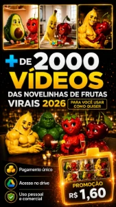 Pack 2000 Vídeos Das Novelinhas De Frutas Virais 2026 🍌
